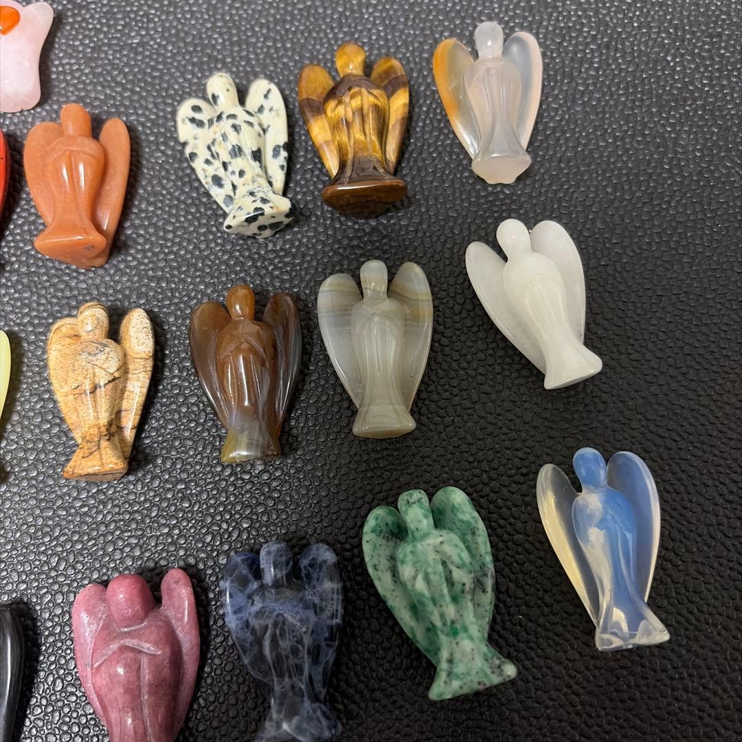 天使　天然石　置物　25体セット　　　　(´ `*)