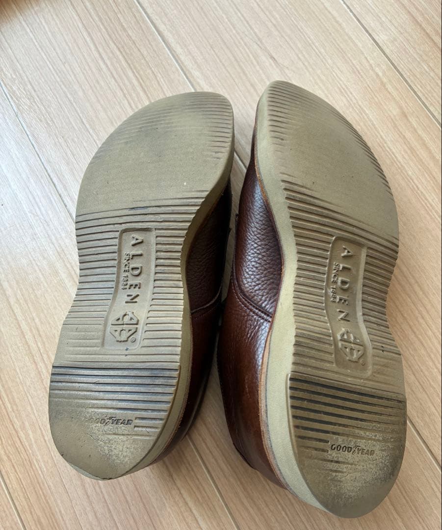 ALDEN 4908 ミリタリーラスト プレーントゥ ワークシューズ グレイン