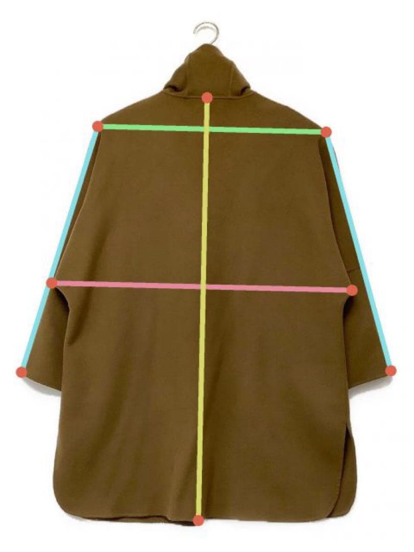 【訳あり】Spick & Span ウール100％ フード コート キャメル　S