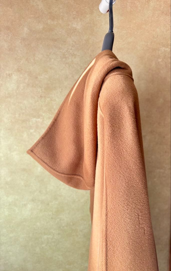 【訳あり】Spick & Span ウール100％ フード コート キャメル　S