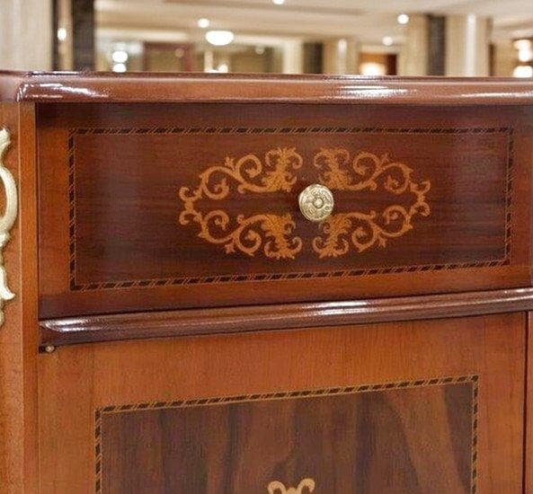 イタリア サイドボード 象嵌 ネコ脚 クラシック アンティーク 姫系 4303