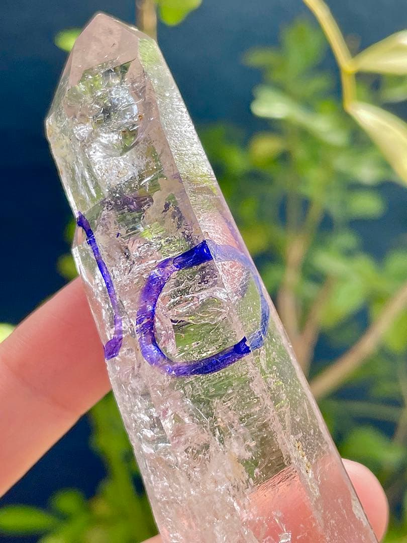 水入り虹入り　ダブルポイント　強いパワー 天然両剣　原石水晶パワーストーン　瞑想