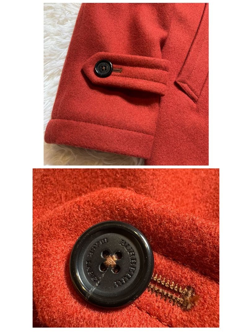 未使用に近い バーバリーブラックレーベル ダッフルコート ウール トグル