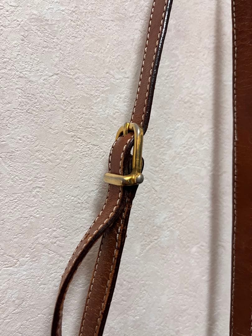 お*ん様 セリーヌ ショルダーバッグ マカダム PVCキャンバス カーフ ブラウ