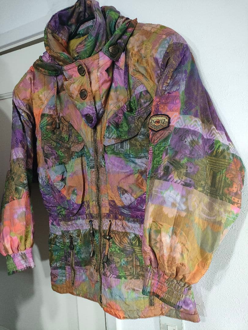 希少8090sレトロアーカイブ✦EMMEGIエンメジ　パッチワークアートブルゾン
