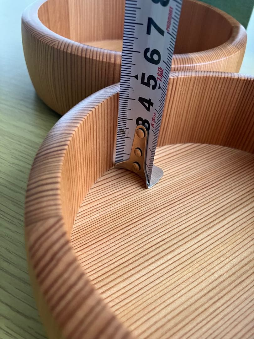 秋田杉　伝統工芸品　二段重ね