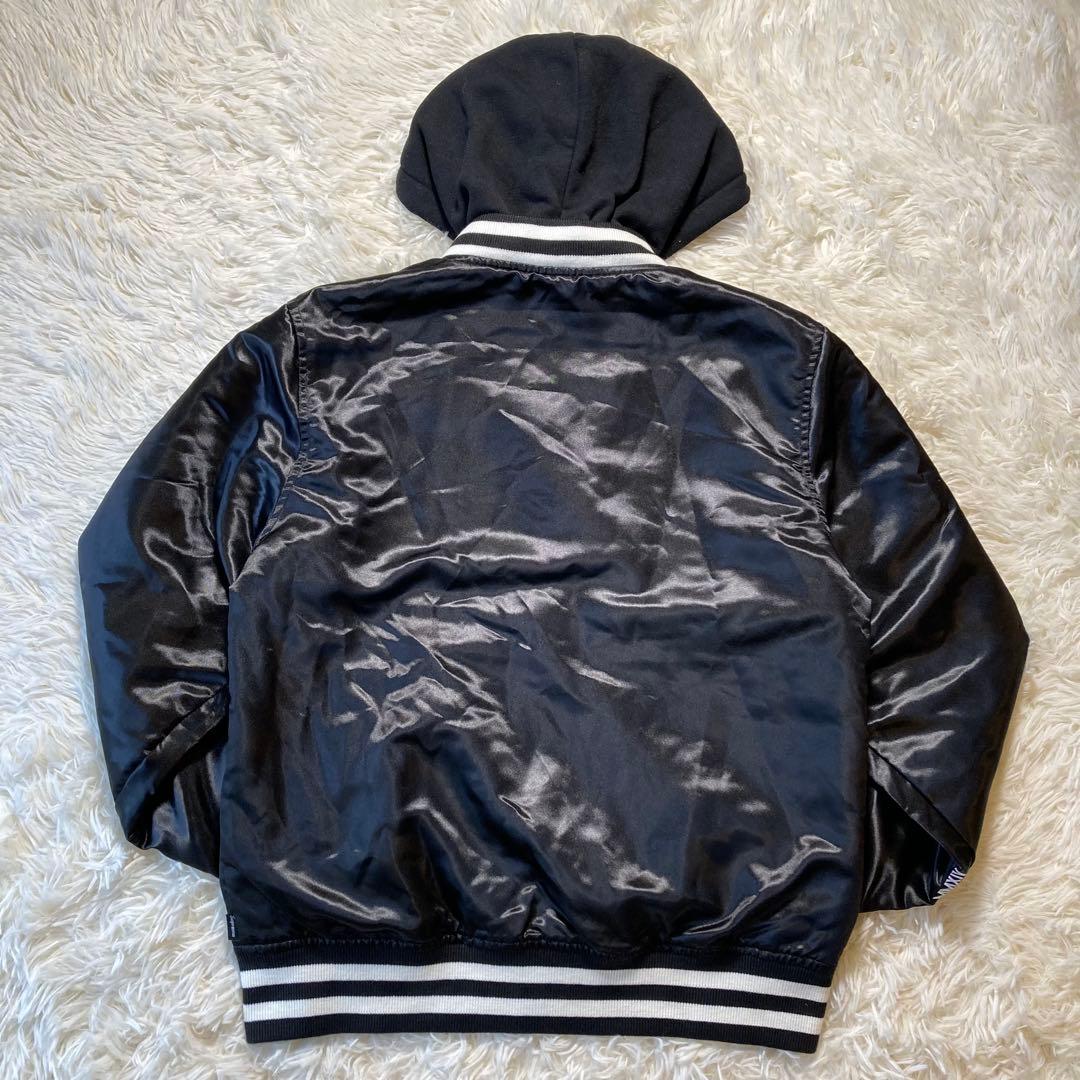 未使用 Supreme Hooded Satin Varsity Jacket