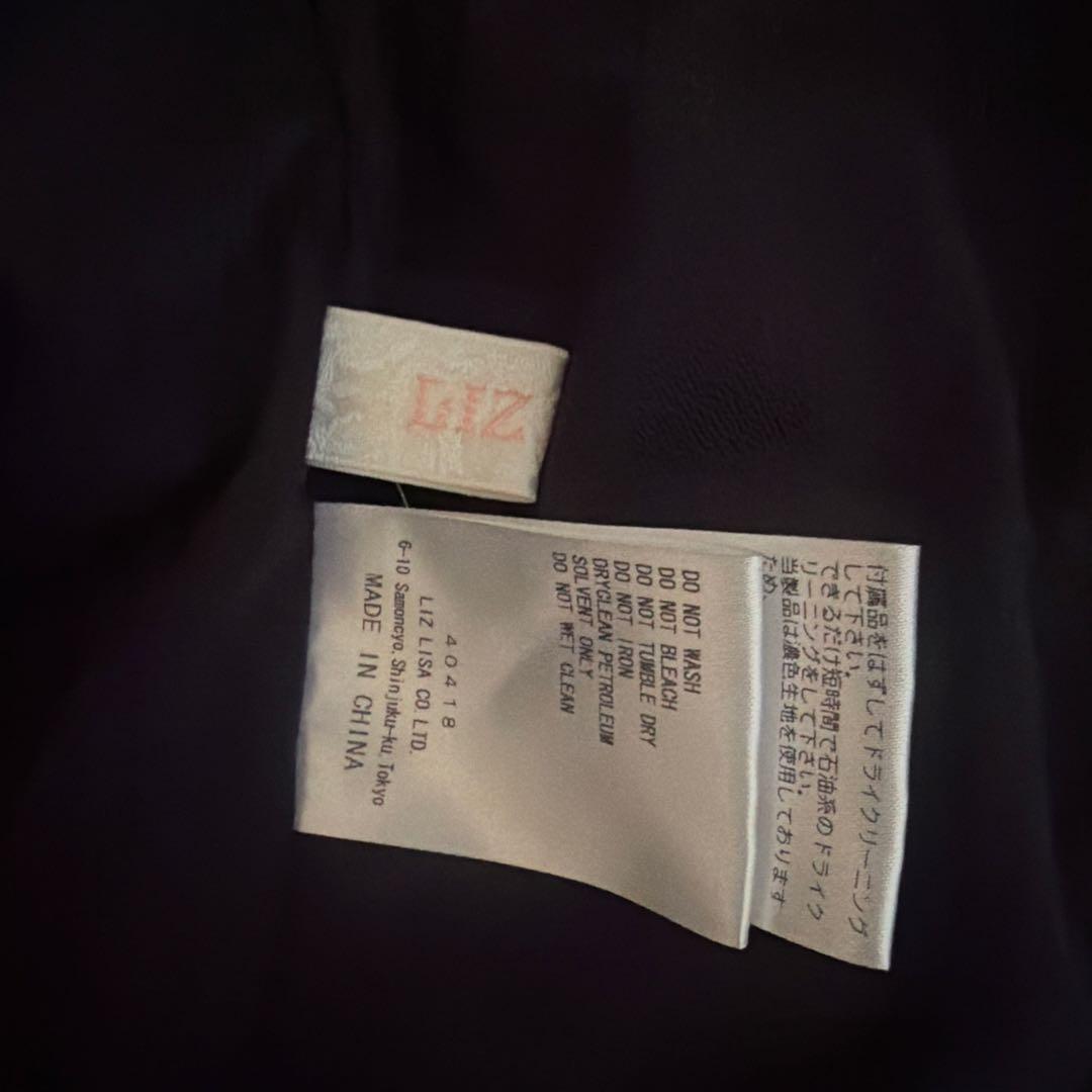 LIZLISA ミルフィーユレースポンチョ ブラック