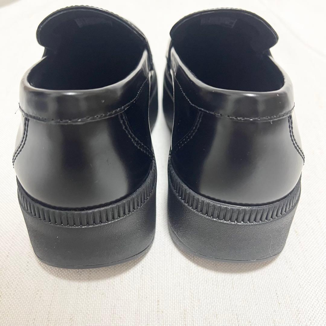 【極美品】fitflop レザー　厚底　ローファー　HY2 軽量　黒　23cm