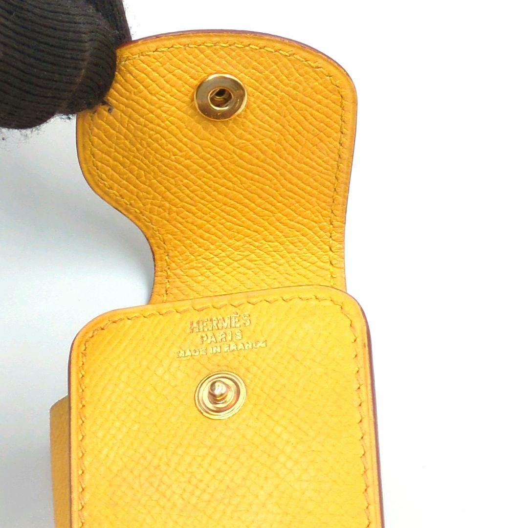 HERMÈS イエローレザー ペンケース　筆箱　C型刻印