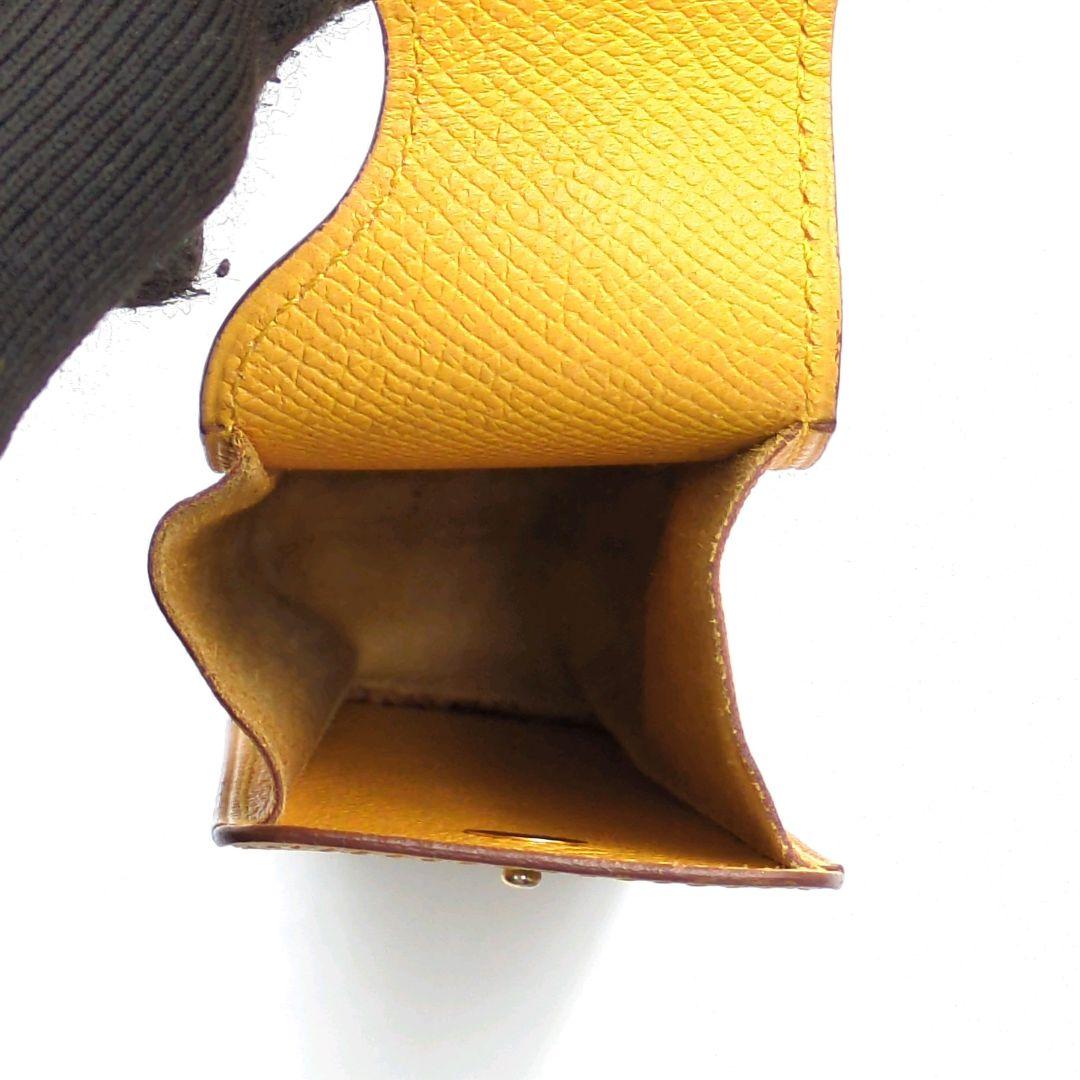 HERMÈS イエローレザー ペンケース　筆箱　C型刻印