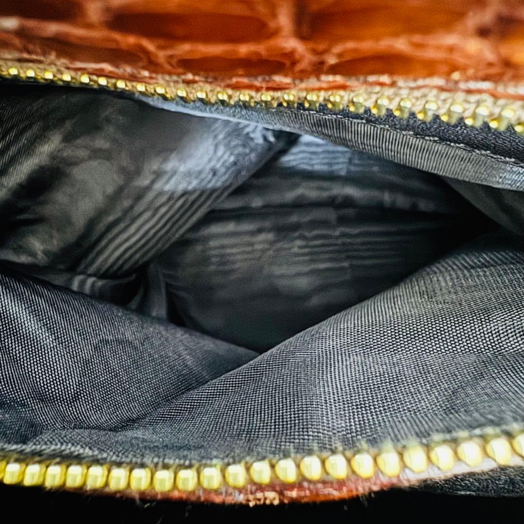 ✨GUCCI✨グッチ✨クロコダイル✨ブラウン✨ヴィンテージ✨ハンドバッグ✨