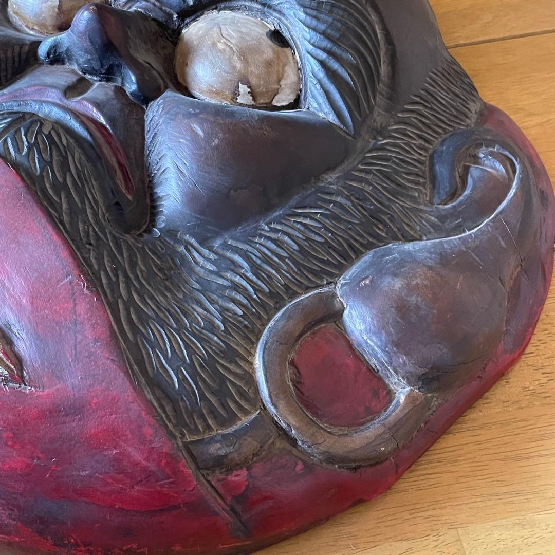 木彫り 達磨 看板 壁掛け だるま ダルマ レトロ 骨董 アンティーク