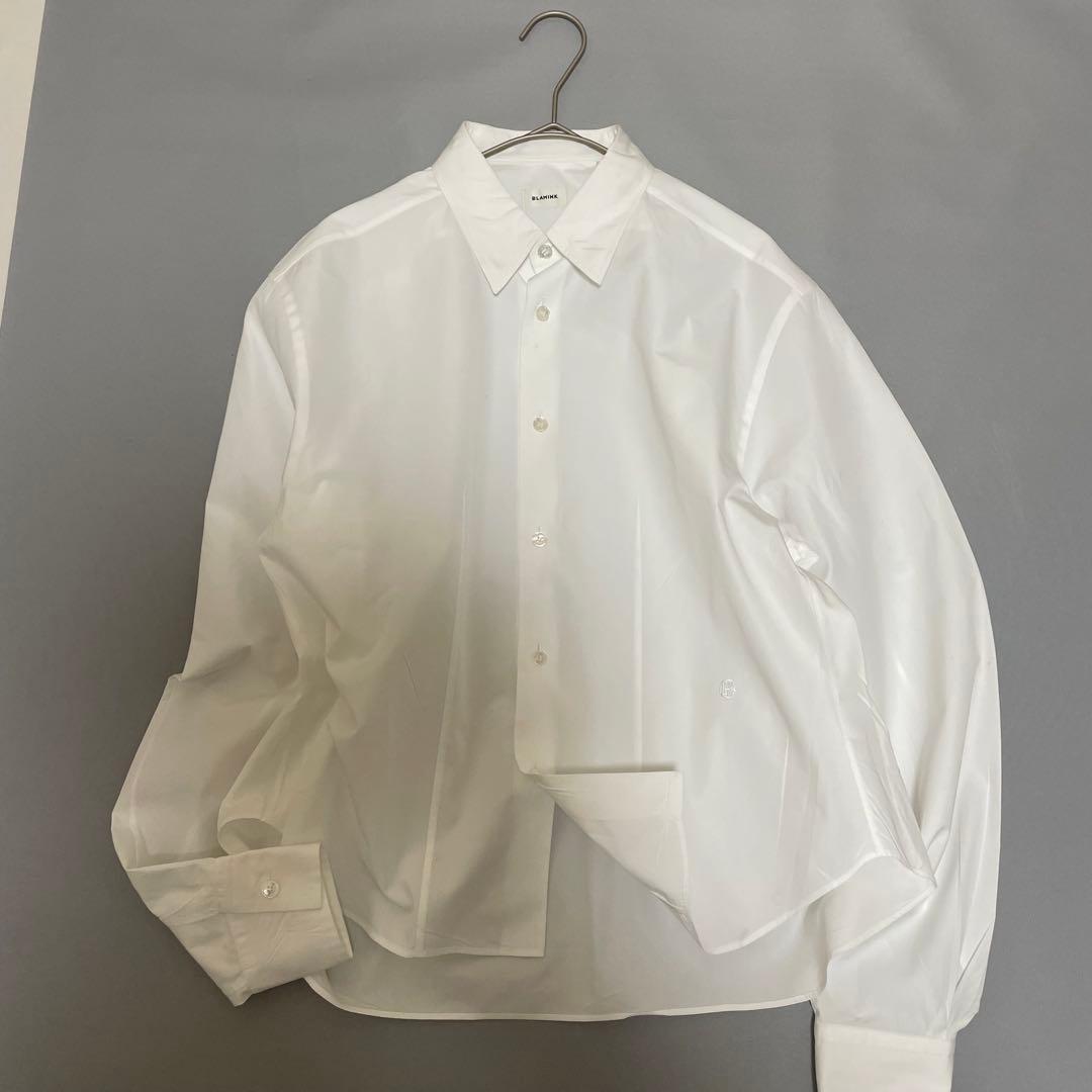 極美品 定価6.6万ブラミンク ブラウス シャツ 24SS ロゴ長袖 レギュラー