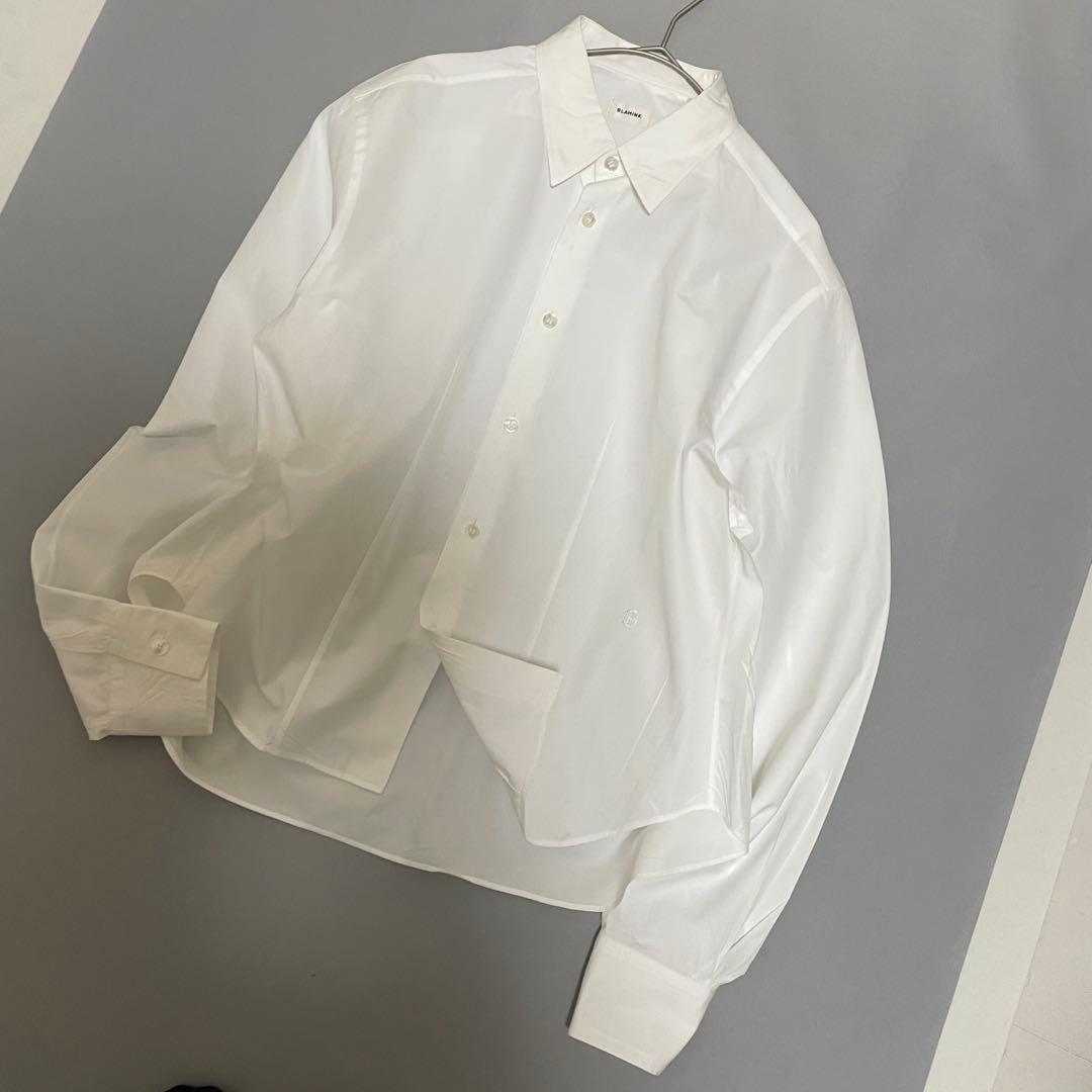 極美品 定価6.6万ブラミンク ブラウス シャツ 24SS ロゴ長袖 レギュラー