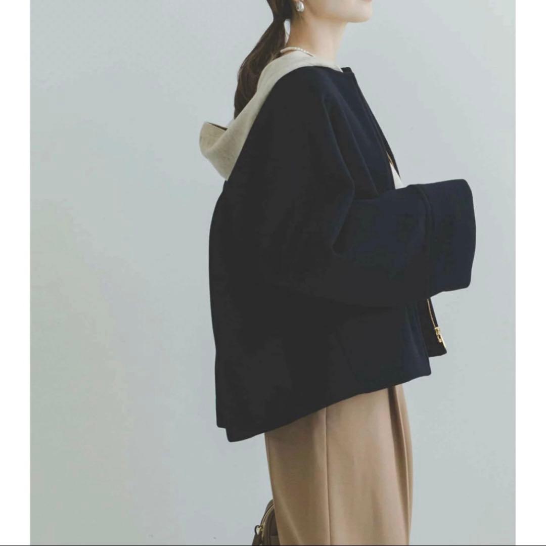 Noble MTRショートケープブルゾン ブラック