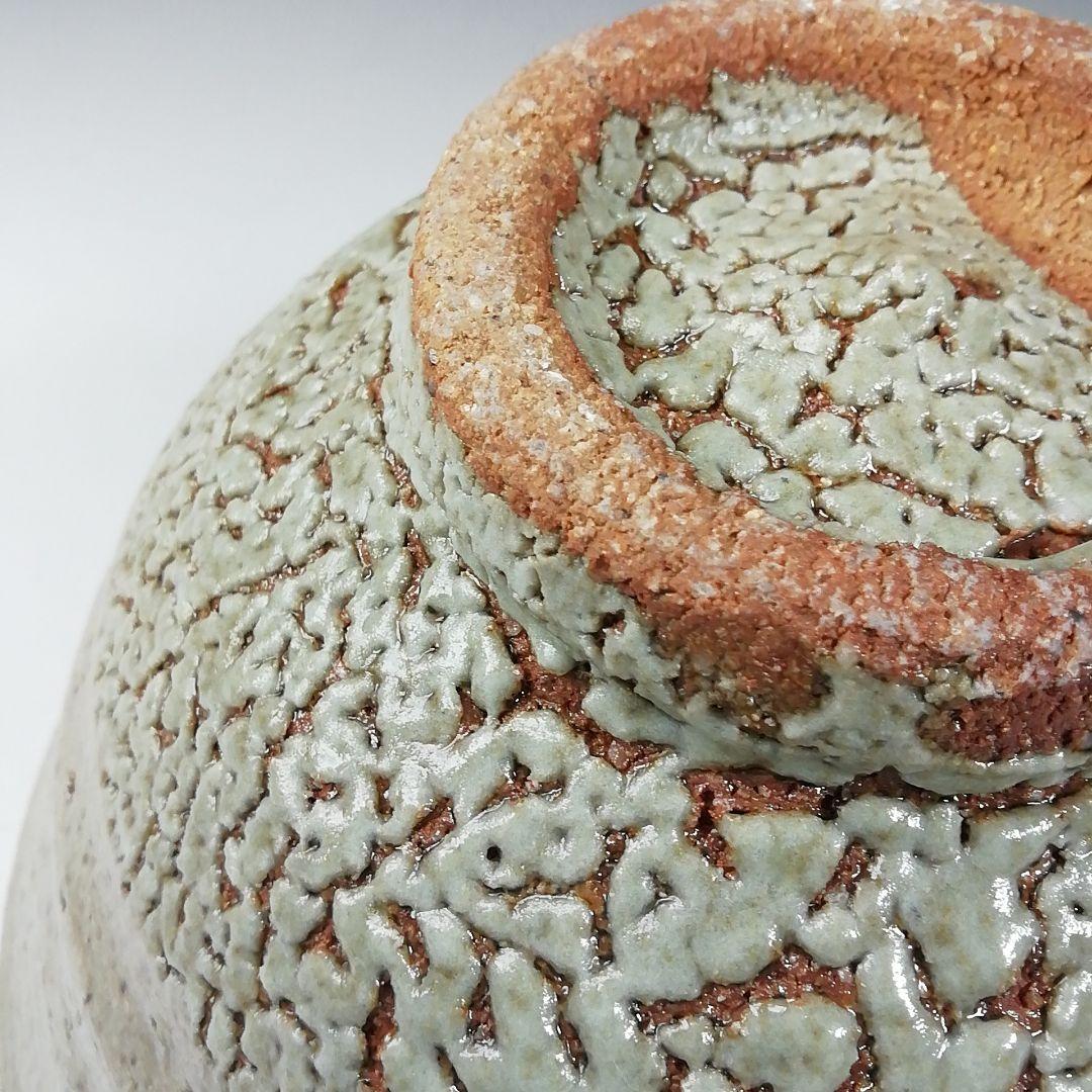 Ｔ５６１　茶碗　『灰釉　茶碗』『木器窯　田中和人』　共箱　抹茶碗　茶道具