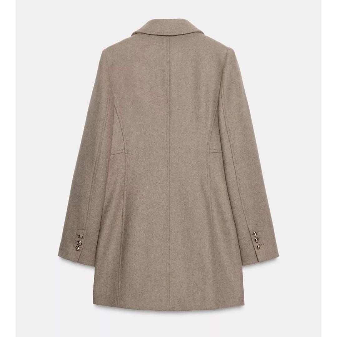 ZARAウール混紡ショート丈ダブルブレストコート Sサイズ 新品