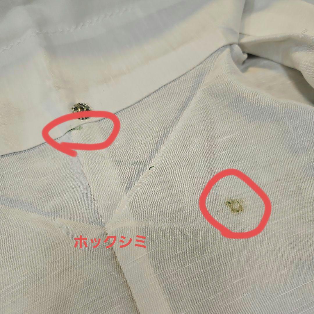 本真綿結城紬☆結城織物☆正絹☆結城紬☆仕付け付き☆薄いグレー地☆証紙あり