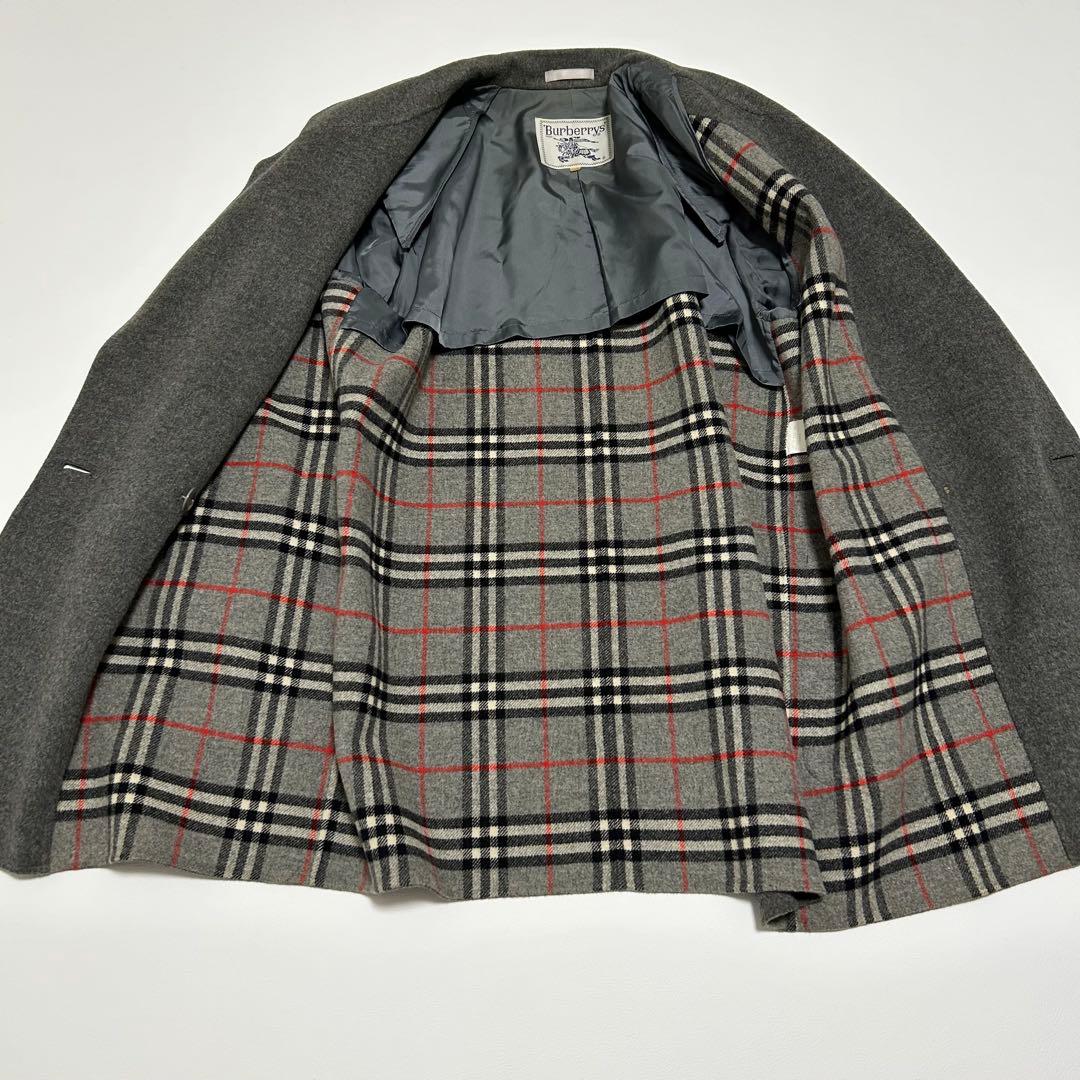 ✨希少 大きいサイズ バーバリー カシミヤ ウール ダブルフェイスコート