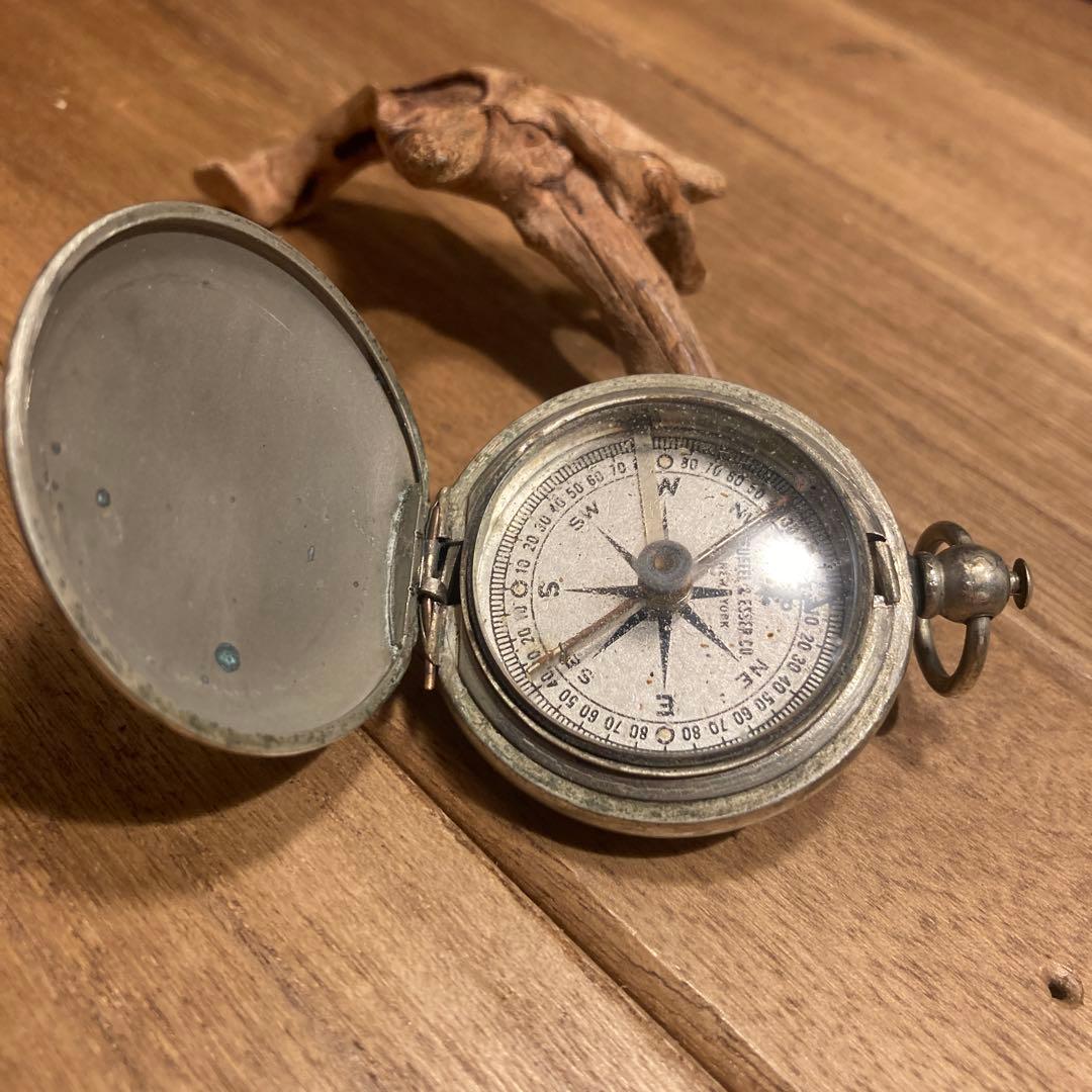 米軍　真鍮製　ビンテージコンパス 懐中時計　スイートハートジュエリーアメリカ