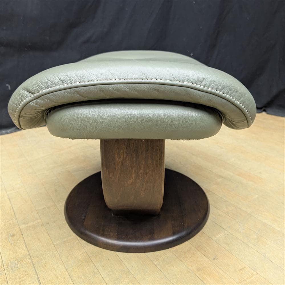 カリモク　本革　オットマン　スツール　腰掛け　ソファ　一人掛け　1P　リビング