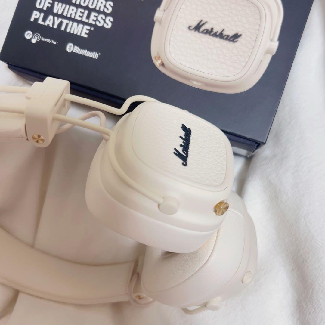 MarshallMajorV ワイヤレスヘッドフォン ホワイト 白 マーシャル