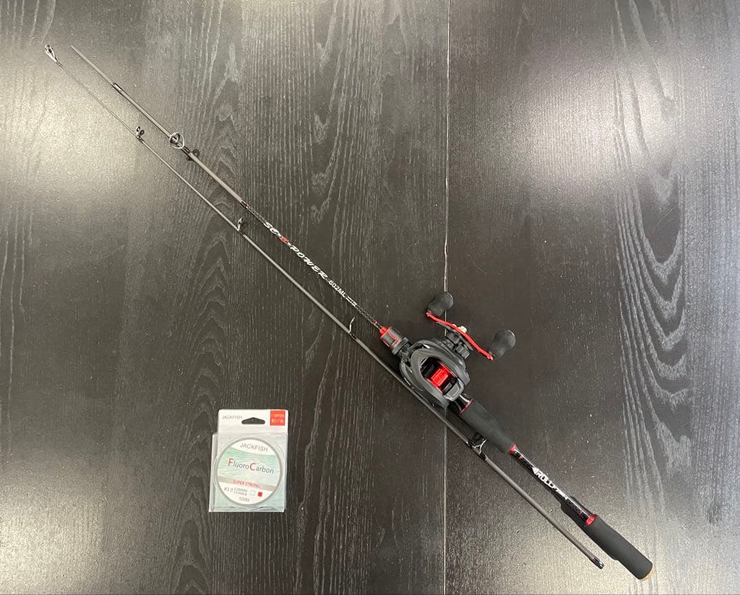 バス釣り2セット・ベイトロッド&リール(右巻)スピニングロッド&リール・ライン付