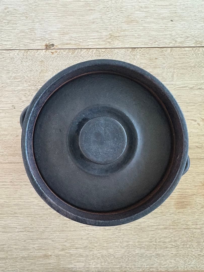 土鍋　陶芸作家♪石渡磨美 黒錆　炊飯2合