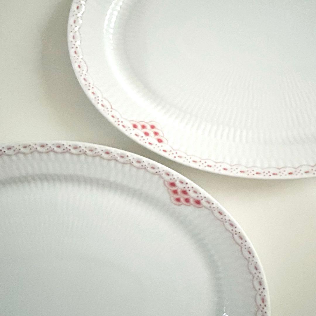 新品ロイヤルコペンハーゲン コーラルプリンセス オーバルディッシュ28cmレース