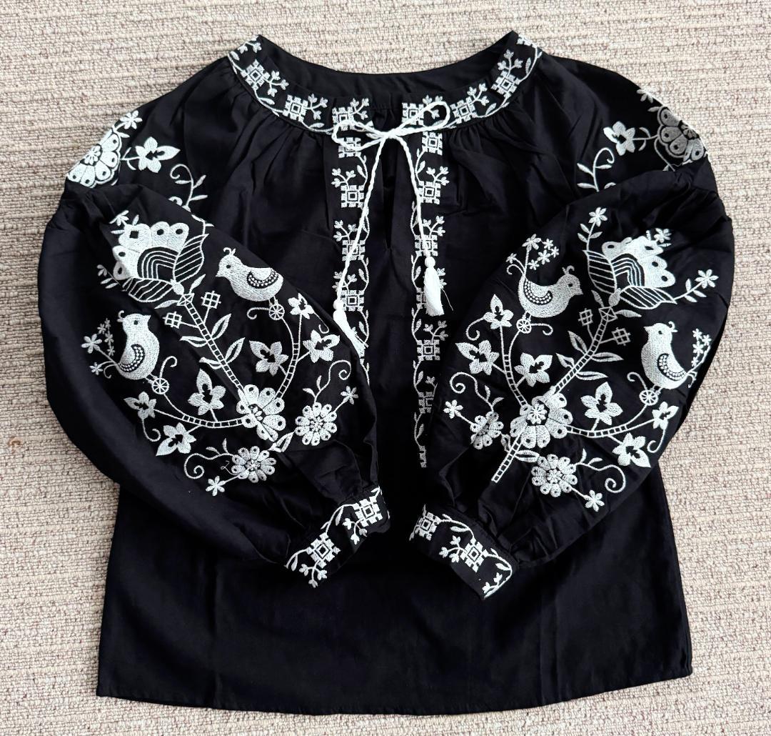 刺繍 ルーマニア 民族衣装 トップス ヴィシヴァンカ 刺繍ブラウス