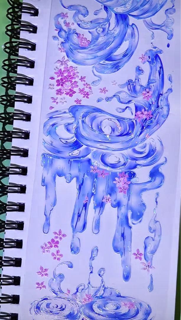 【9423】海外　3/5/巻　貝殻光マスキングテープ　水滴　一部半透明　装飾系