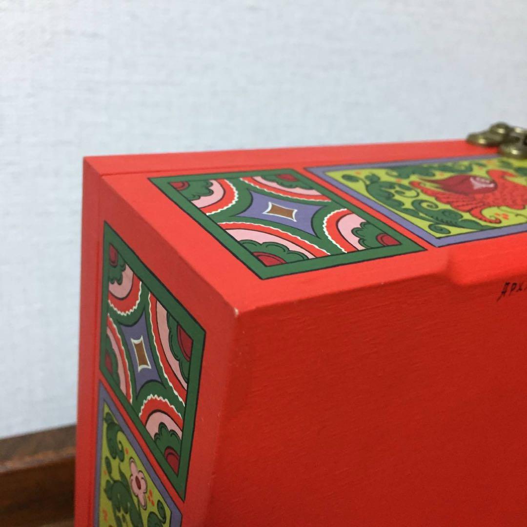 ロシア雑貨☆木製小物入れジュエリーBoxオリガ作 マトリョーシカ