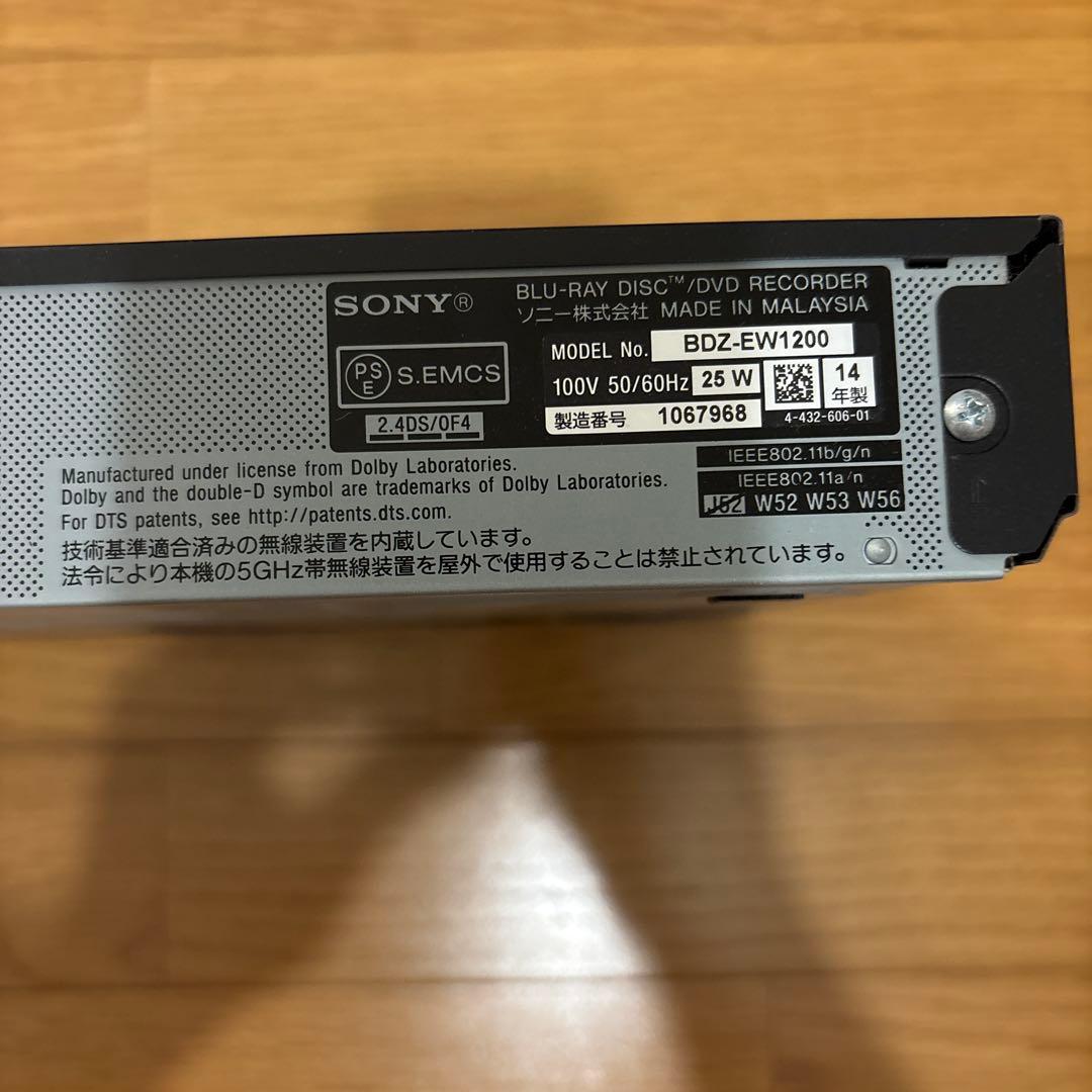 ニ*ル様 SONY BDZ-EW1200 ブルーレイレコーダー
