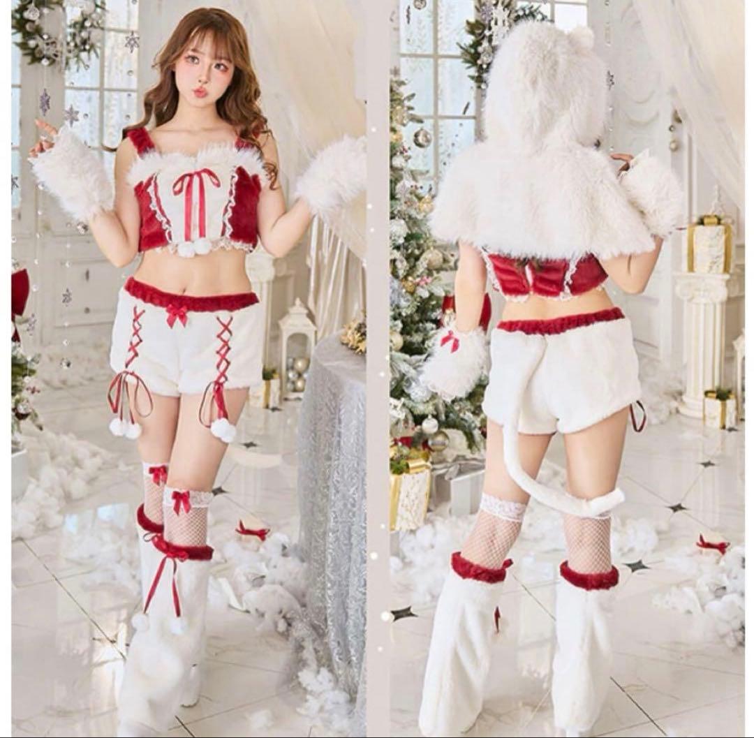 Malymoon♡ふわふわメレンゲリボンキャットサンタ♡クリスマスコスプレ