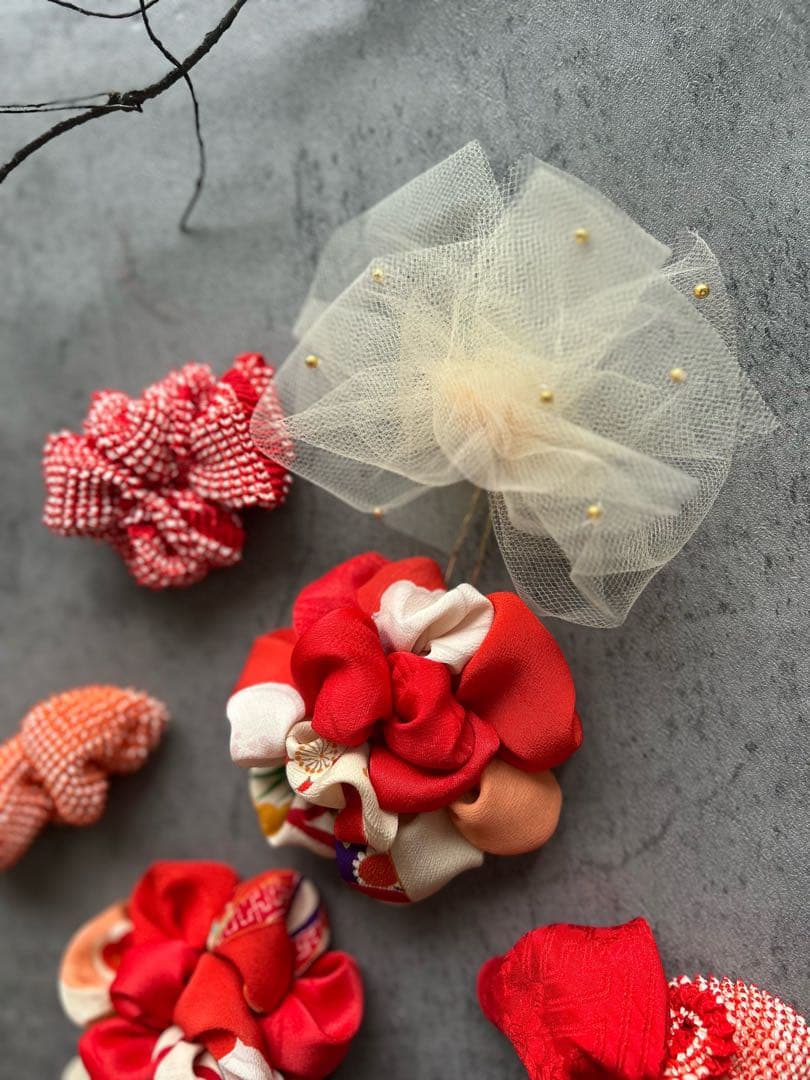 み*さ様 七五三　七五三髪飾り　ヘッドドレス　着物髪飾り　リメイク髪飾り 031