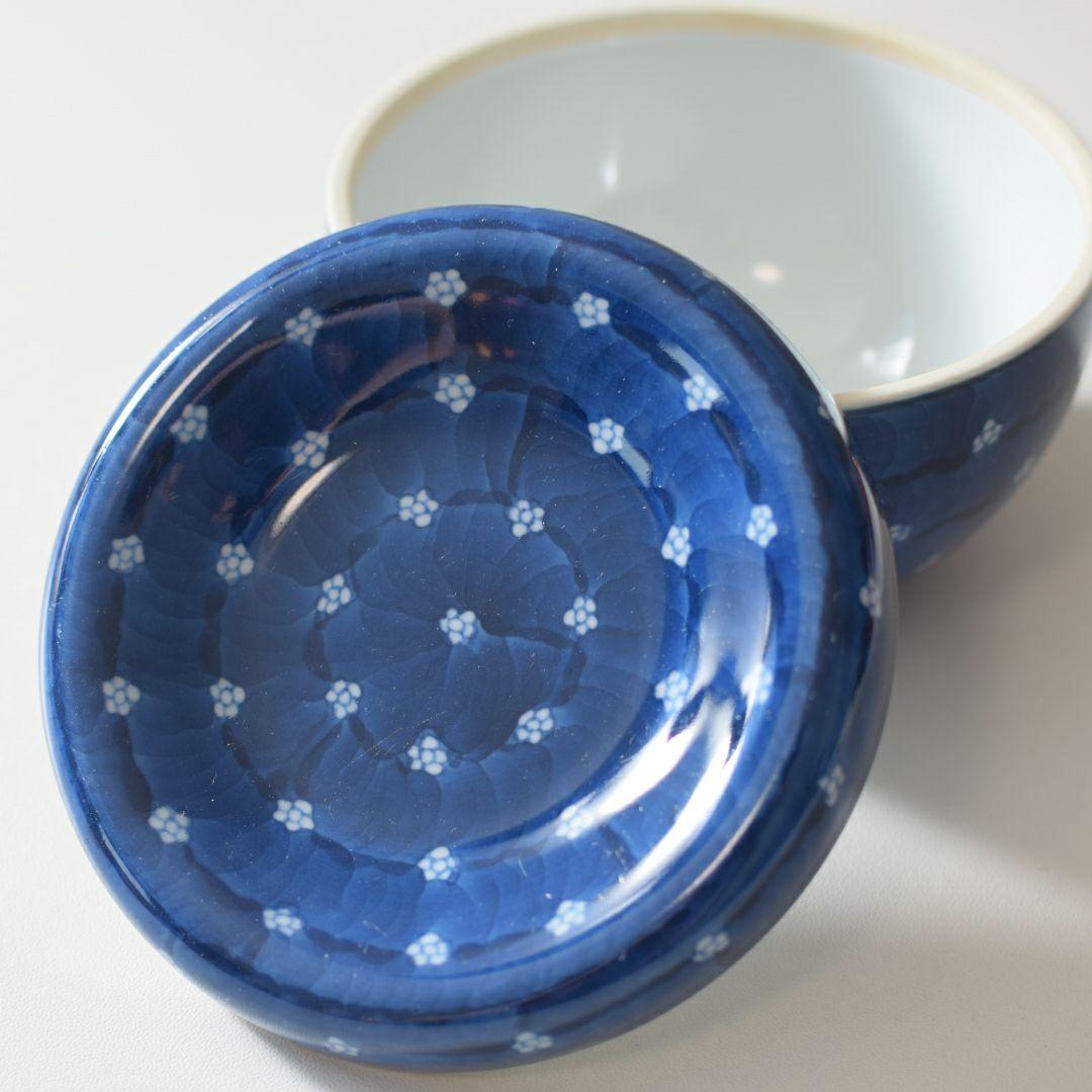 源右衛門 蓋物 赤絵梅地紋