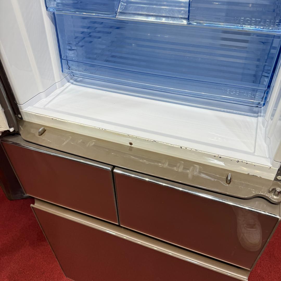 東京23区送料無料　シャープ2017年製　415L　ガラスドア　両開きタイプ