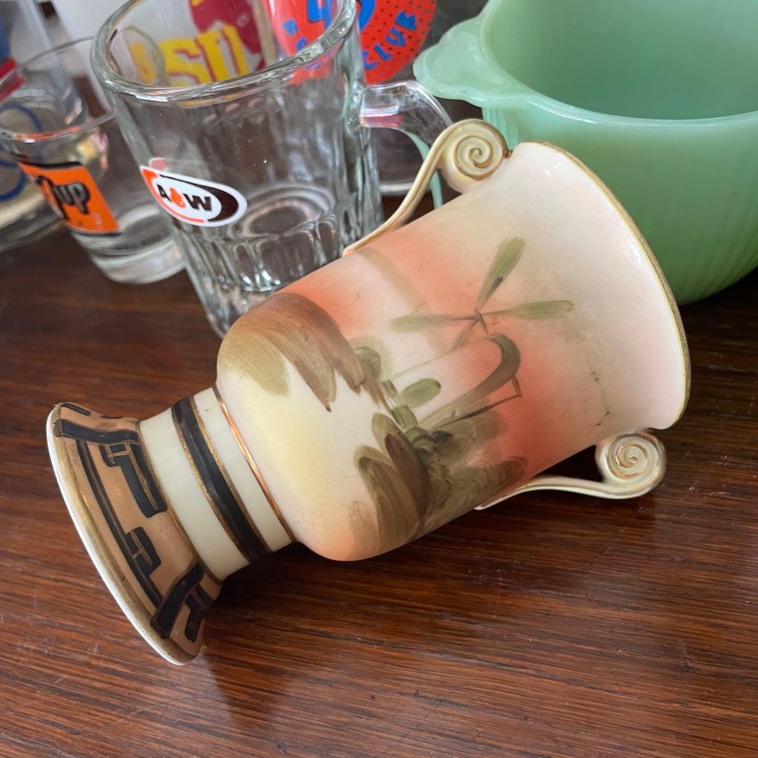 オールドノリタケ　1910年-1921年頃　NIPPON刻印　風景画の花瓶明治