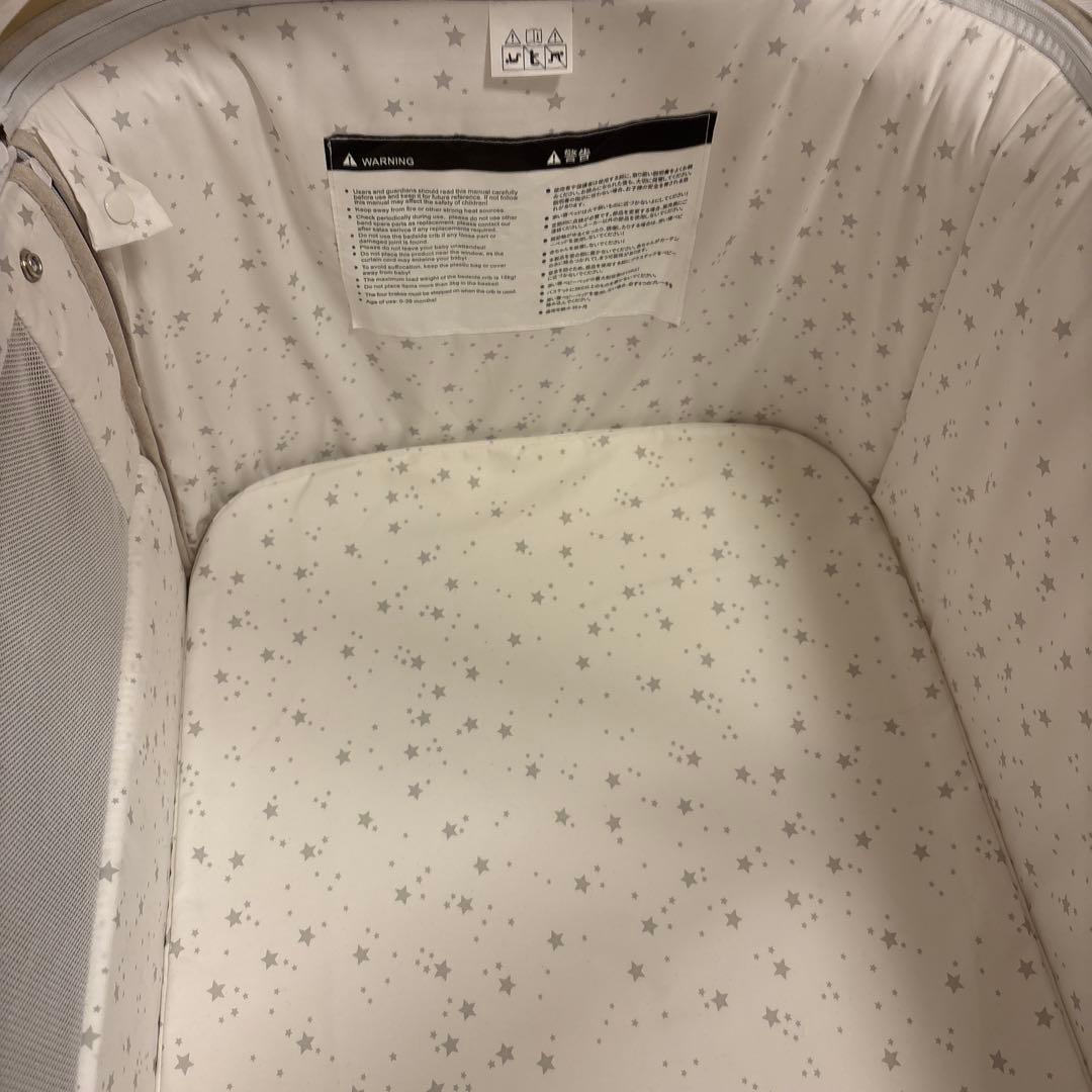 hzdmj ベージュ 折りたたみベビーベッド