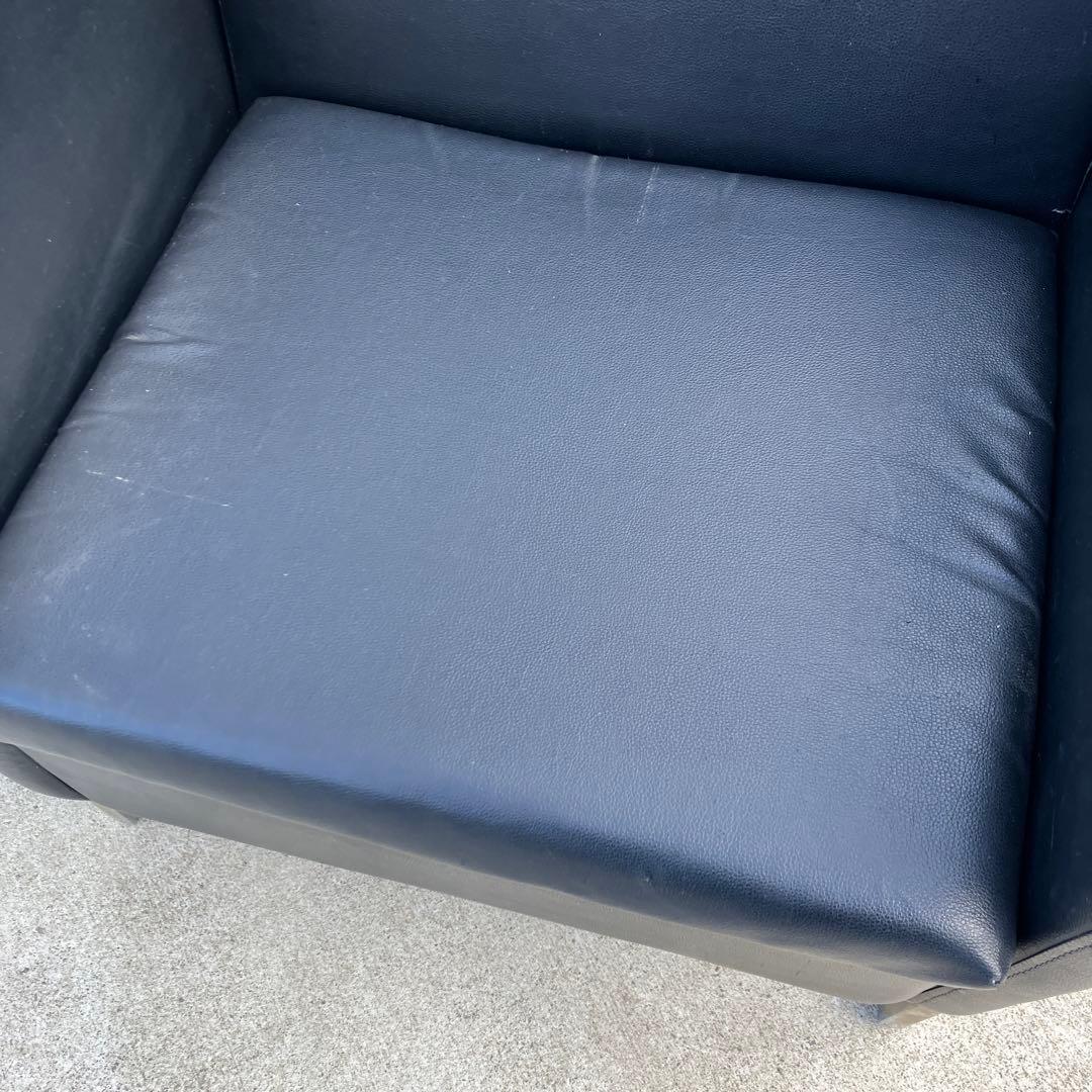 北欧レトロ アイアンフレーム ボックスソファー アームチェア 一人掛けソファー