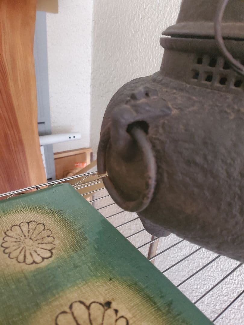 鉄製 茶釜 伝統的デザイン 電熱器 風炉用 茶道具