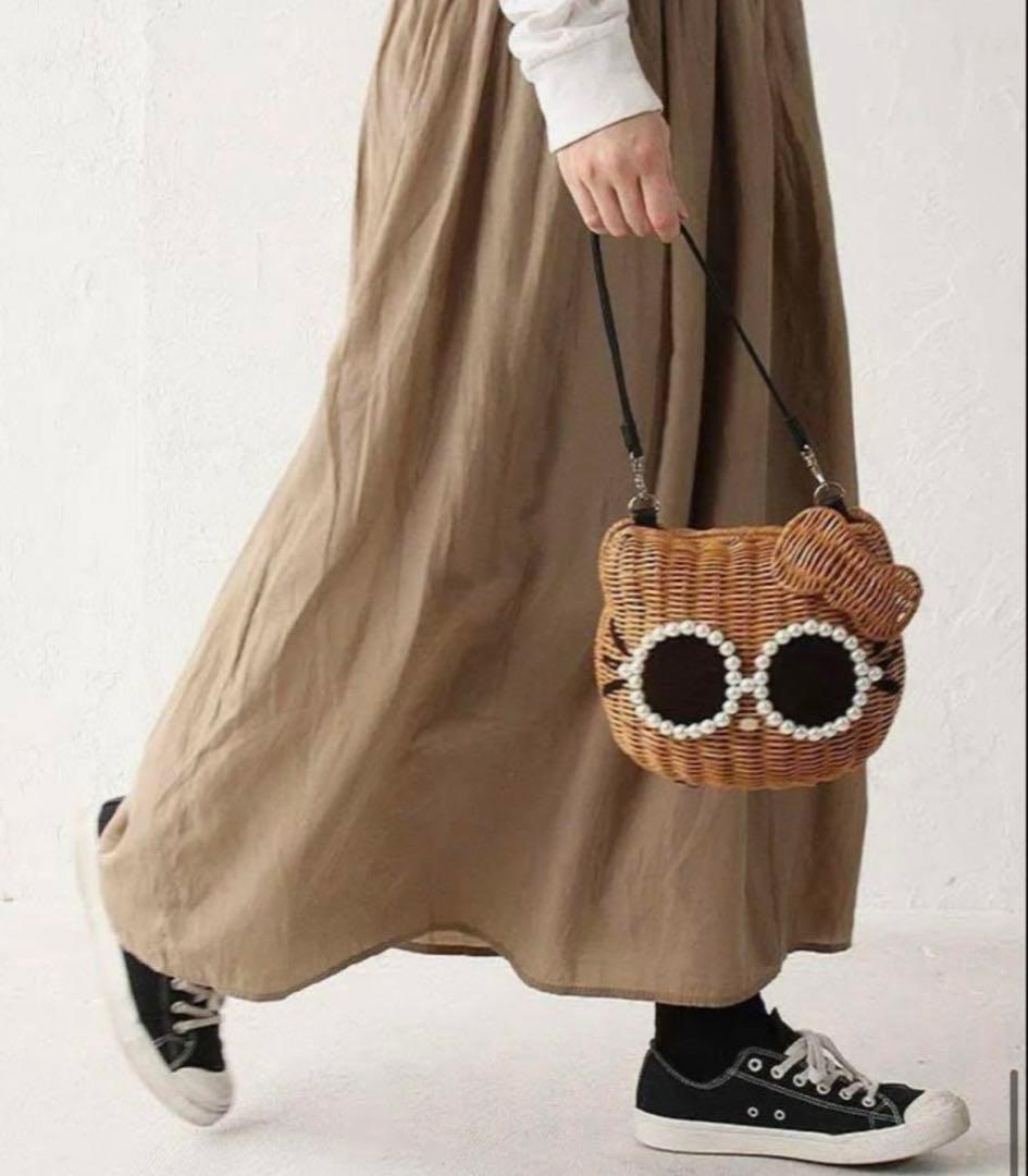 完売品 日焼けキティ a-jolie × Hello Kitty かごバッグ