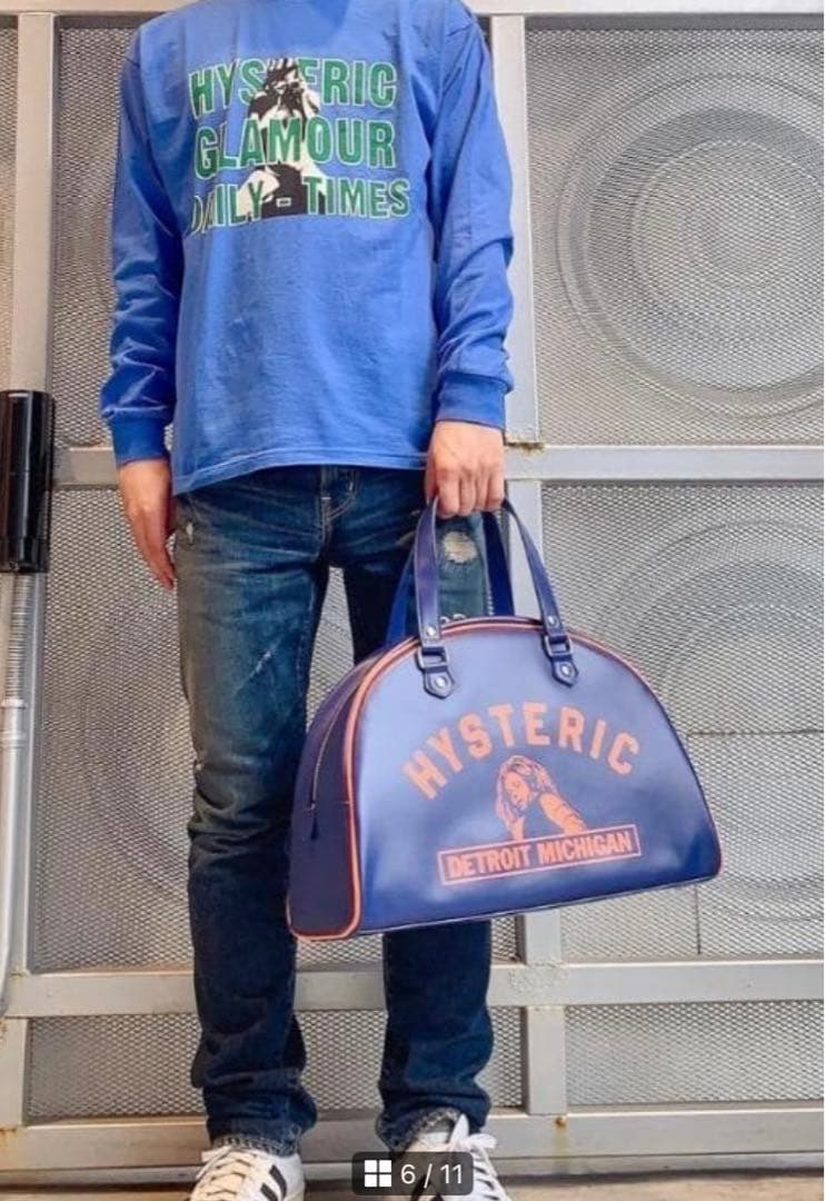 ヒステリックグラマー　バッグ　青×オレンジ