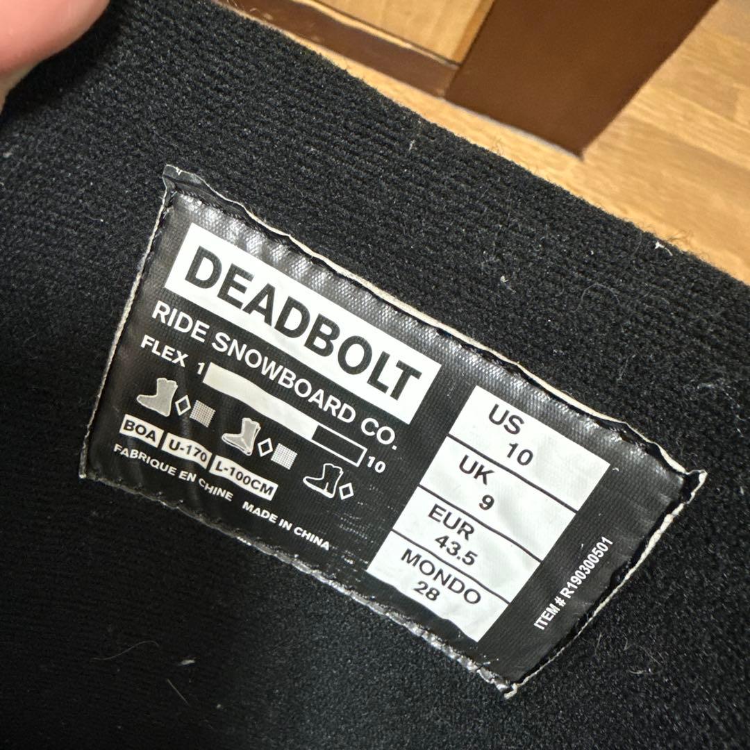 RIDE DEADBOLT スノーボード ブーツ 28.0