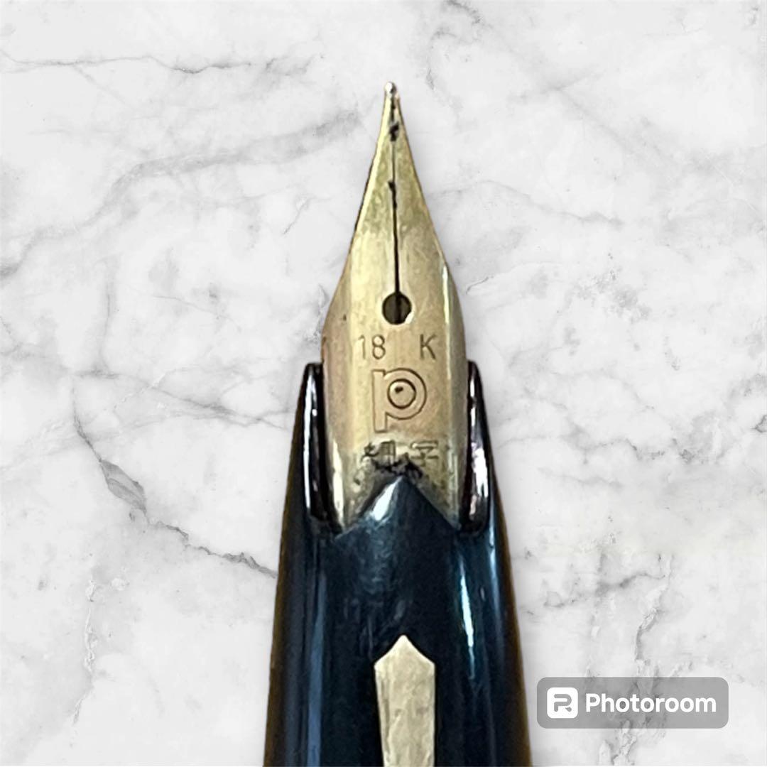 プラチナ 万年筆 レザー ラップ 18K ゴールド ペン先