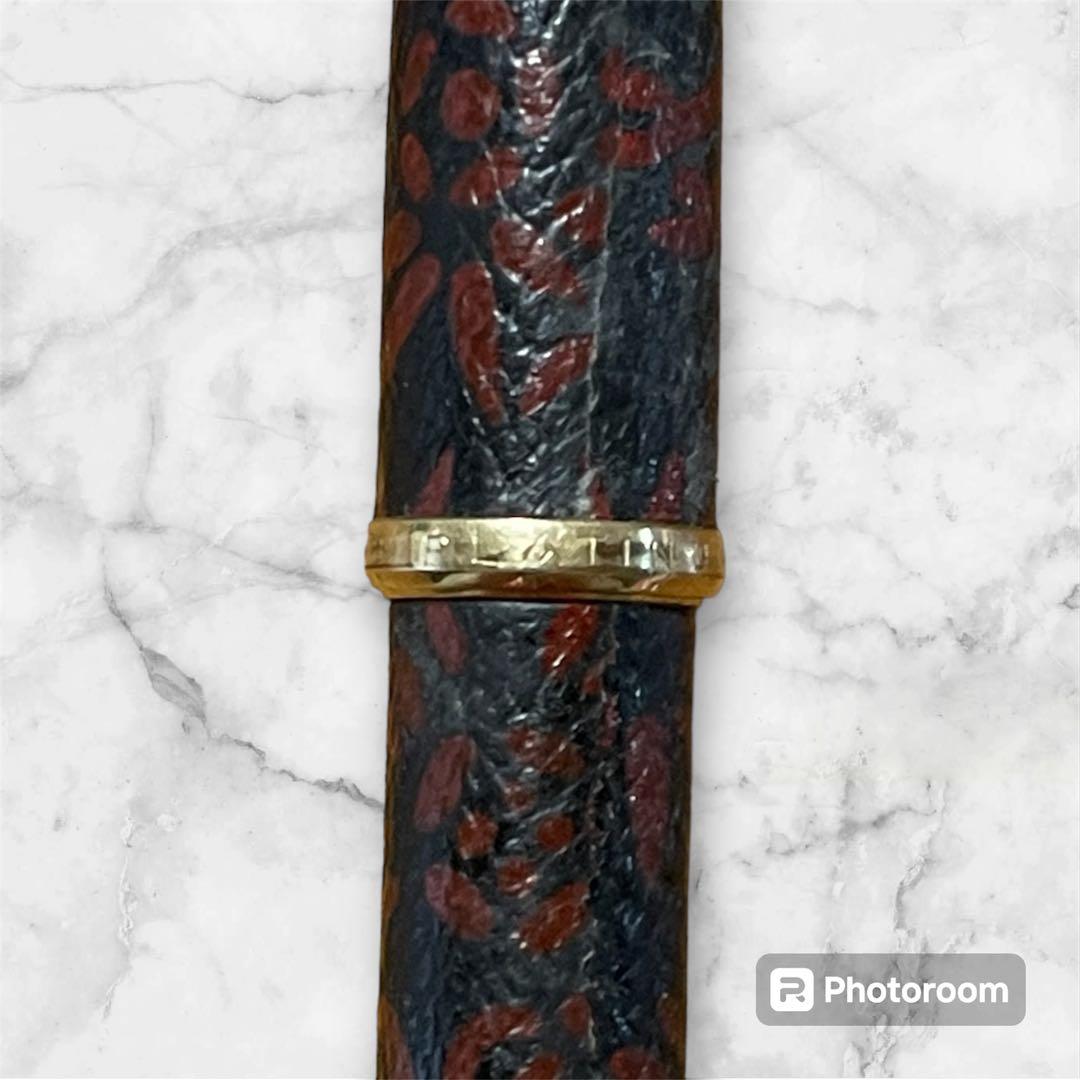 プラチナ 万年筆 レザー ラップ 18K ゴールド ペン先