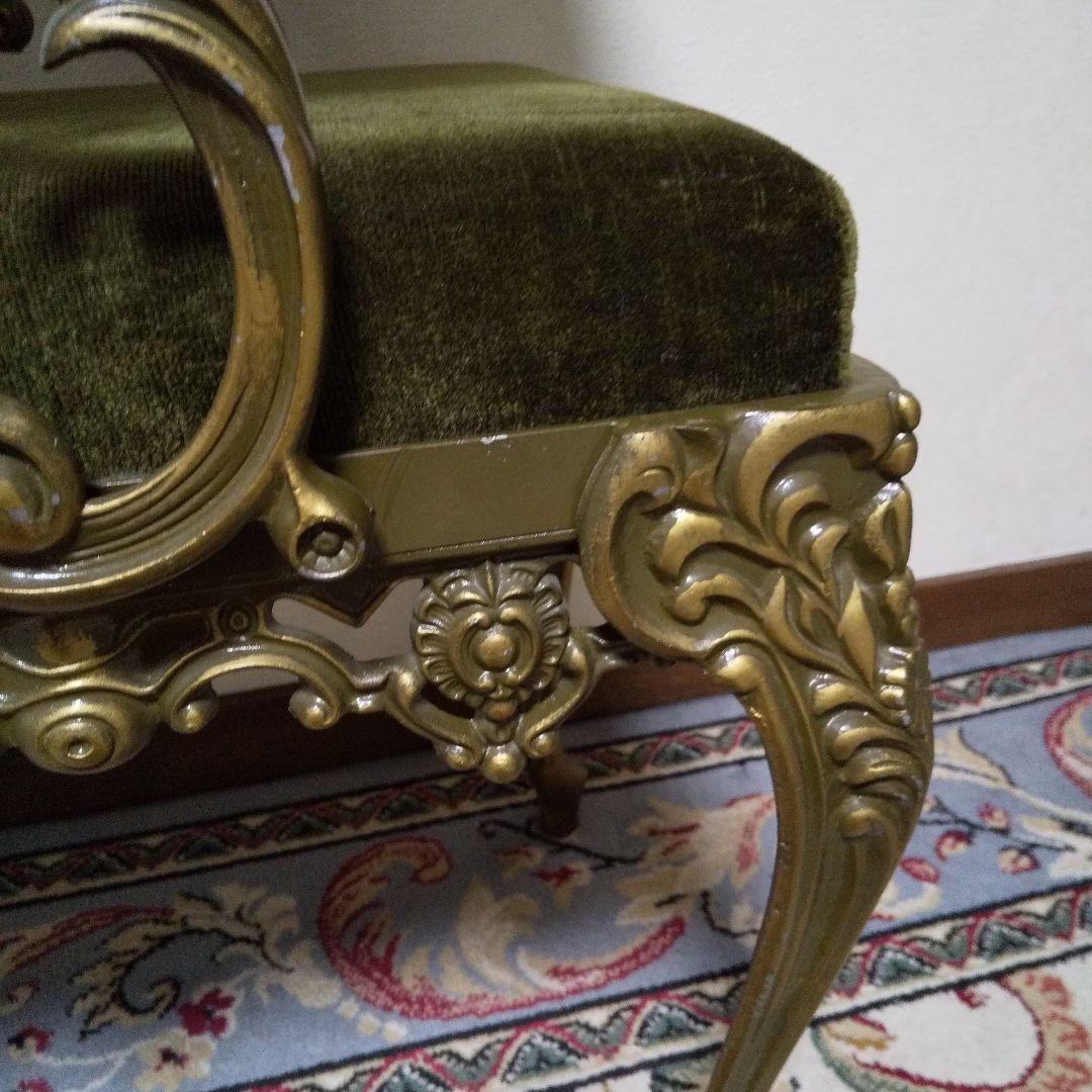 イタリア製 インテリア 猫足 スチール 椅子