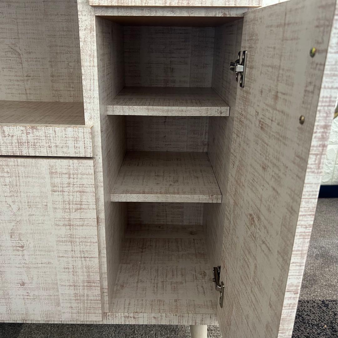 都内23区送料無料❗️ 大川家具　アンティークホワイト　キッチンボード✨