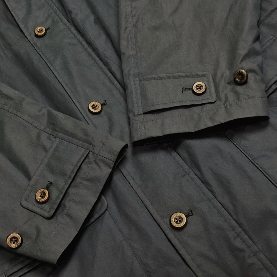 ゆうしょう バーバリー 中綿ライナー付モッズコート ノバチェック ネイビー